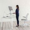 Humanscale QuickStand for Single Monitor White Standing Setup