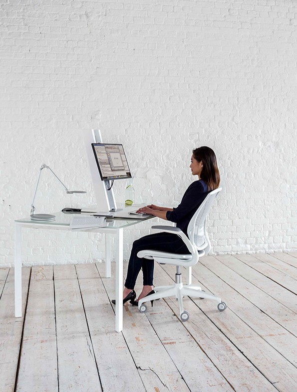 Humanscale QuickStand for Single Monitor-White