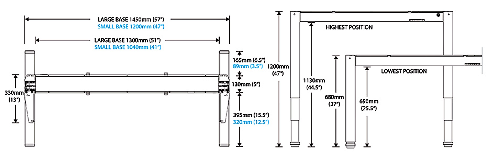 Humanscale Float Table – White Dimension sheet Humanscale Float Table – White Dimension sheet