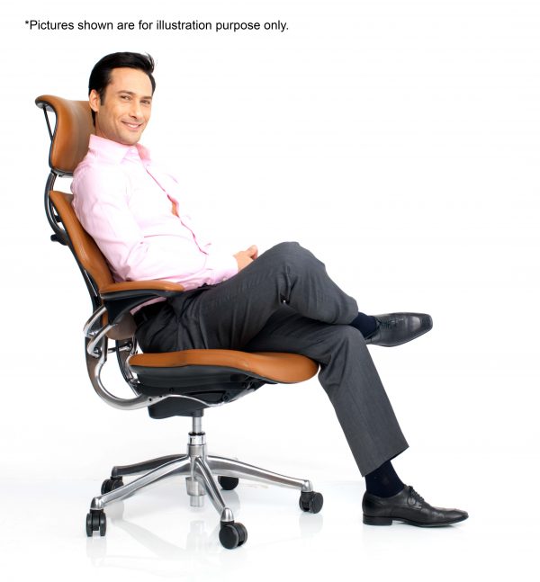 Freedom Headrest Chair: Graphite Frame, Black Fabric Automatically Posture Adjust