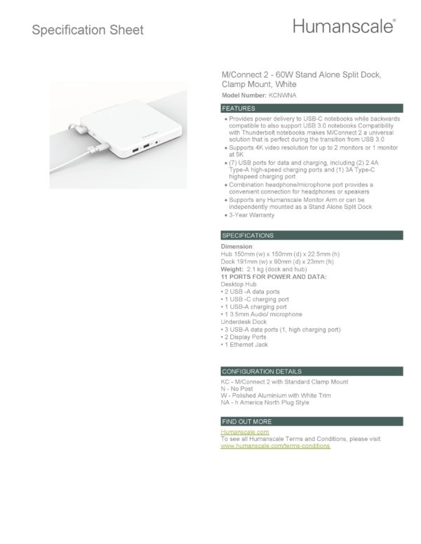 mconnect 2 docking station specification