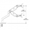 Ergonomic Humanscale Monitor Arm: M8.1 Upto 13 Kg (28.6 lbs) - Dimension Sheet