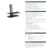 Humanscale QuickStand for Single Monitor in Black: Specification Sheet