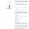 Specification Sheet: Humanscale QuickStand Eco Laptop White