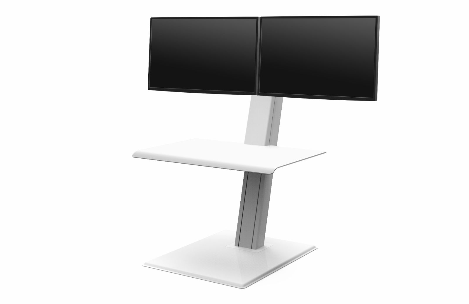 Humanscale QuickStand Eco-Dual Monitor-Cross Bar-White