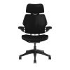 Humanscale Ergonomic Freedom Headrest Chair in Graphite Frame and Ticino Leather