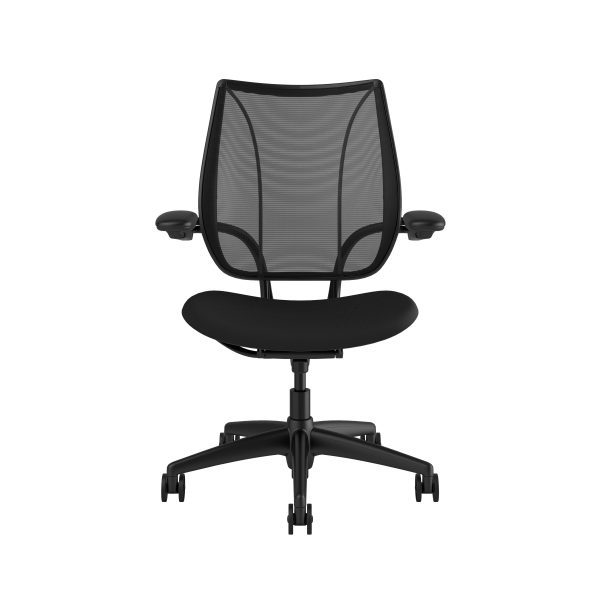 Liberty Task Chair Black Frame Black Fabric