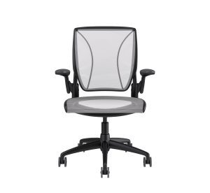 Diffrient World Chair Black Frame White Mesh
