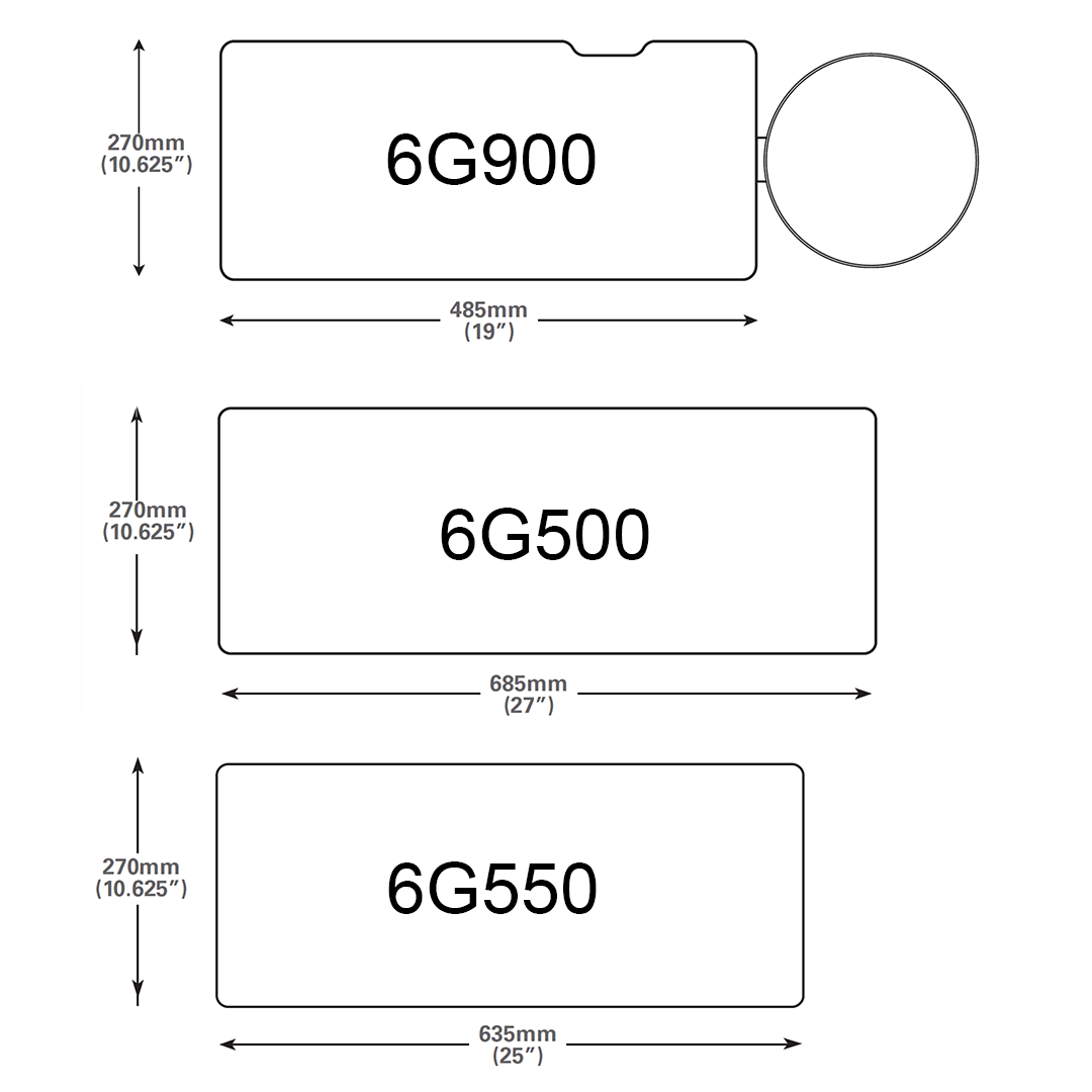 Humanscale 6G500 Underdesk Adjustable Keyboard Tray Dimensions sheet Humanscale 6G500 Underdesk Adjustable Keyboard Tray Dimensions sheet