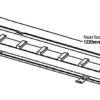 NeatTech Large - Under Desk Cable Organiser - Dimensions Sketch