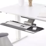 Ergonomic Humanscale 6F Adjustable Keyboard Tray For Float Table - White Ergonomic Humanscale 6F Adjustable Keyboard Tray For Float Table - White