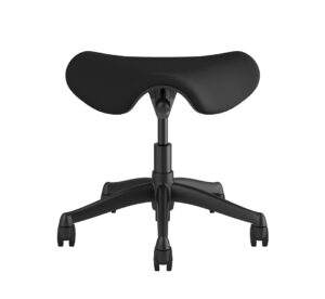 Humanscale Saddle Stool - Graphite Frame - Black Fabric