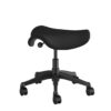 Humanscale Saddle Stool - Graphite Frame - Black Fabric Rare View