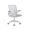 Humanscale Diffrient World Chair White Frame White Mesh Sideview