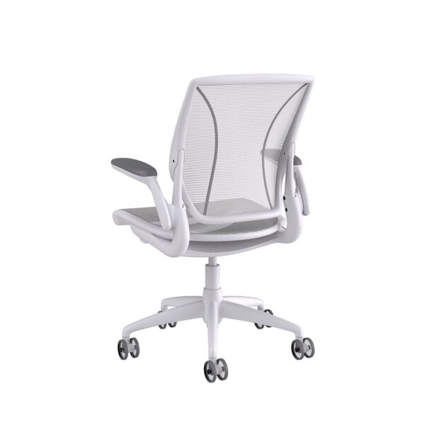 Humanscale Diffrient World Chair White Frame White Mesh Rare view
