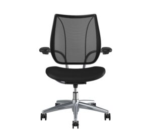 Humanscale Liberty Task Chair | Polished Aluminium – Black Leather