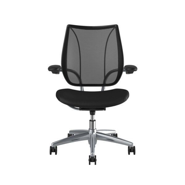 Humanscale Liberty Task Chair | Polished Aluminium – Black Leather