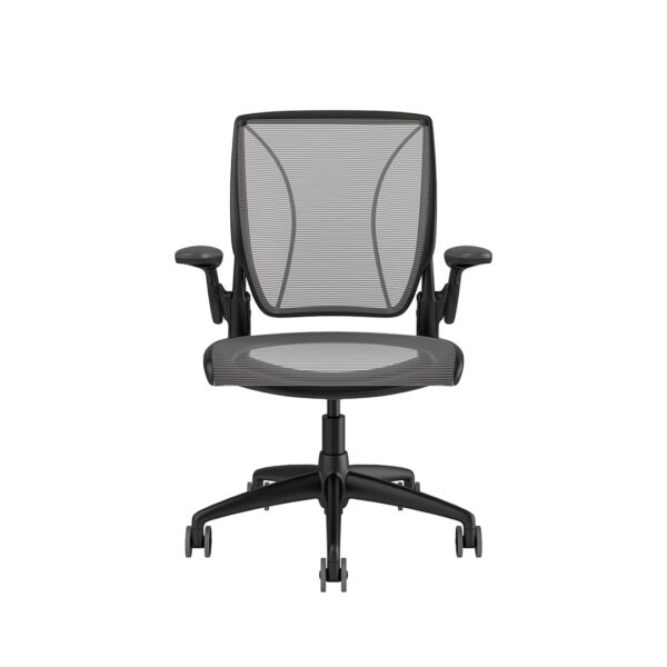 Diffrient World Chair - Black Frame Silver Mesh