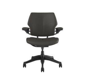 Freedom Task Chair Graphite Chair - Leather Ticino Charcoal Light Grey