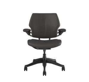 Freedom Task Chair Graphite Chair - Leather Ticino Charcoal Light Grey