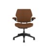 Freedom Task Chair Graphite Chair - Leather Ticino Corvara Saddle Tan