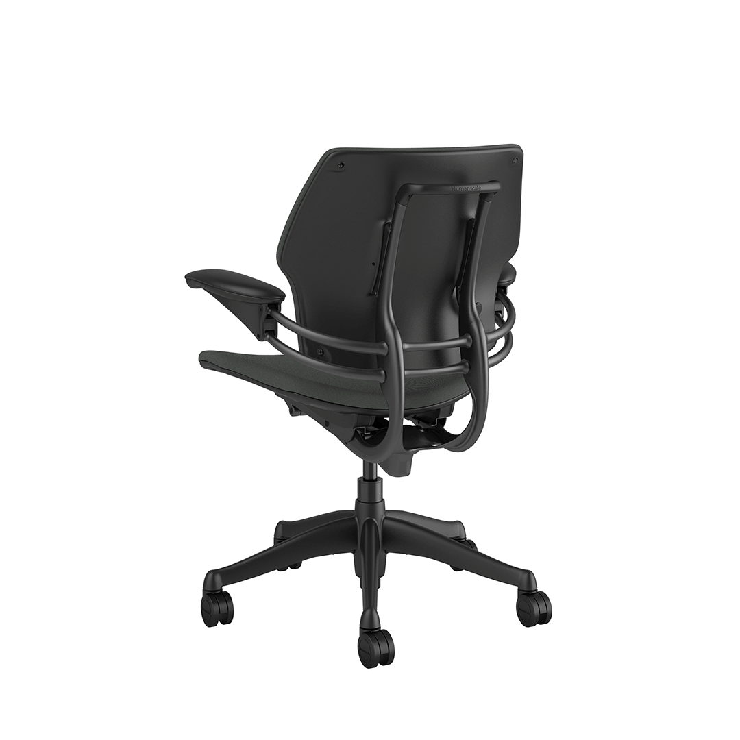 3 FREEDOM TASK CHAIR Graphite Frame – Colour Fabric Rear View