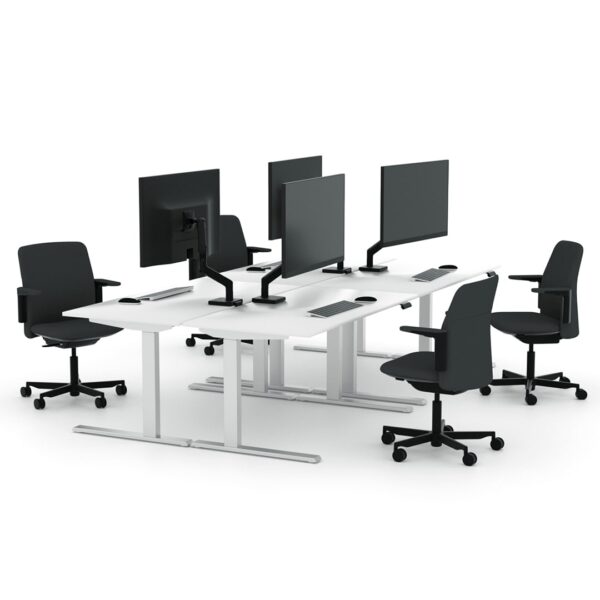 Humanscale Path Office Chair Black Frame Soft Black Cushion Meeting Room View
