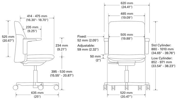 Humanscale Path Office Chair Specifications