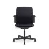 Humanscale Path Office Chair Black Frame Soft Black Cushion Front View