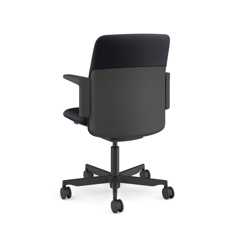 Humanscale Path Office Chair Black Frame Soft Black Cushion Rear View Humanscale Path Office Chair Black Frame Soft Black Cushion Rear View