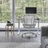 Height Adjustable White Desk: eFloat Go 2.0 Home Set-up